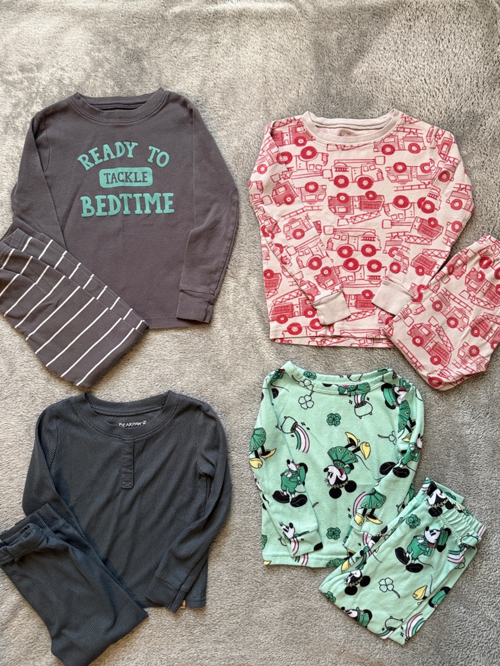 Disney two piece pajamas includes “Lucky Mickey and Minnie”